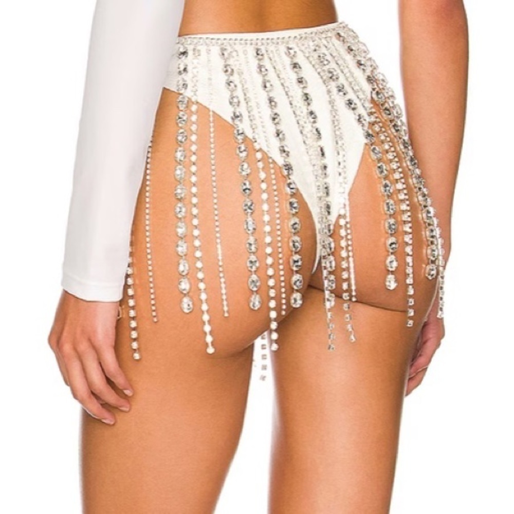 Camila Coelho Penny Skirt in Silver - Picture 2 of 9